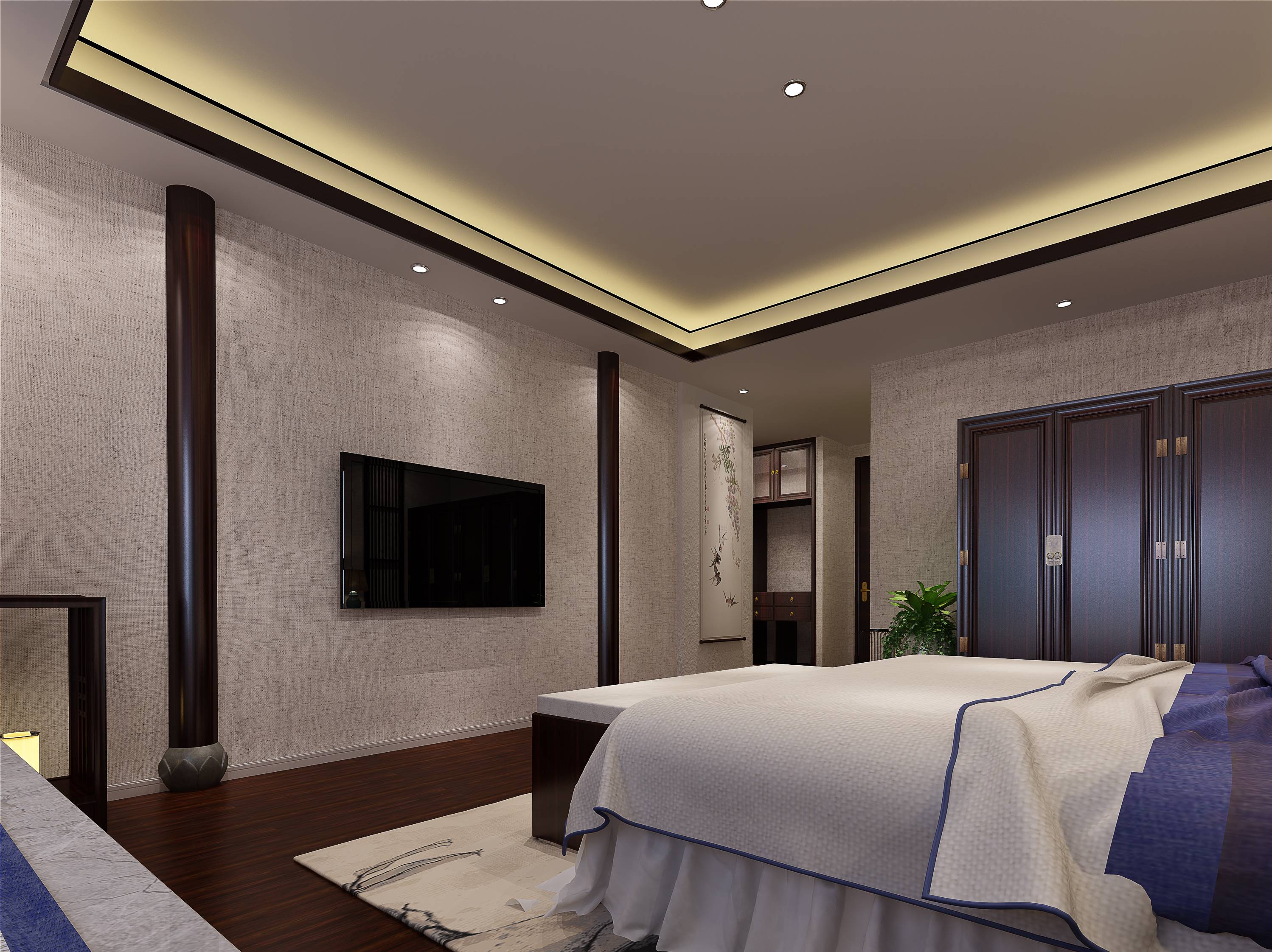 新中式 中式古典 奢华家装别墅样板房-2-18