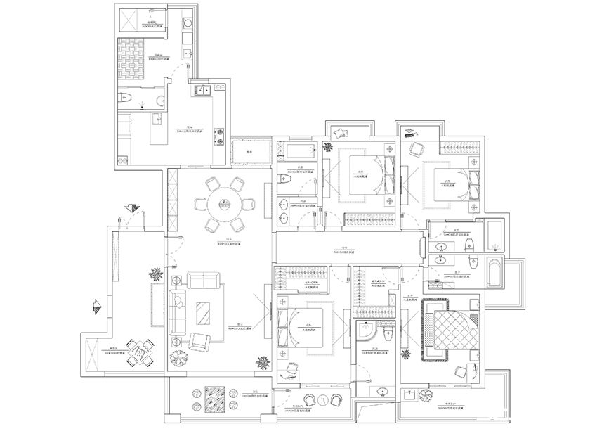 【上海实创装饰】尚海湾豪庭260平大平层欧式古典风情-21