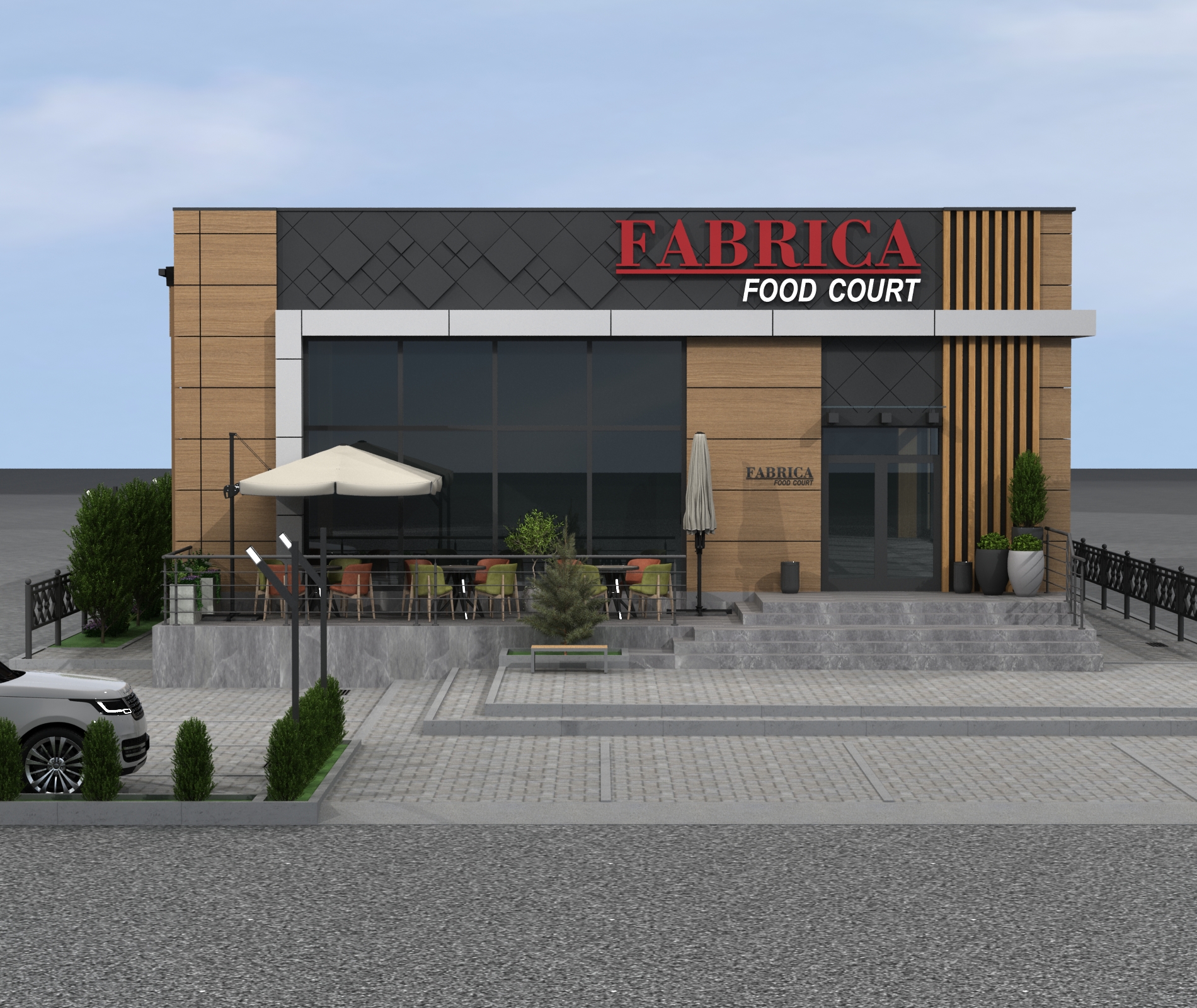 美食广场外部设计丨俄罗斯奔萨丨Design_14,Narek Azaryan-13