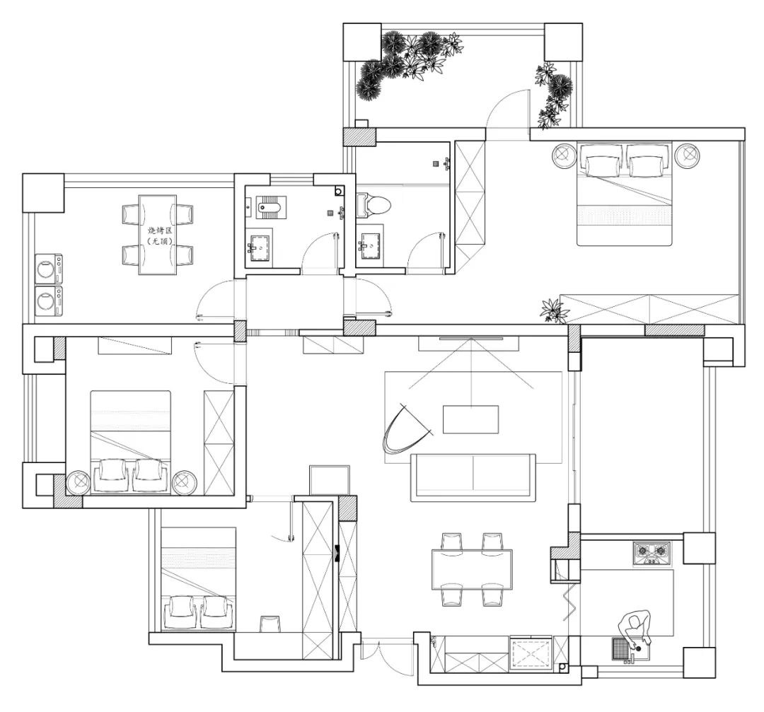 123m² 简约至美,品味法式风丨琢信装饰-32