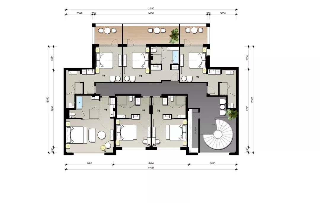 泰山脚下蓝莲花,现代艺术精品酒店设计-52