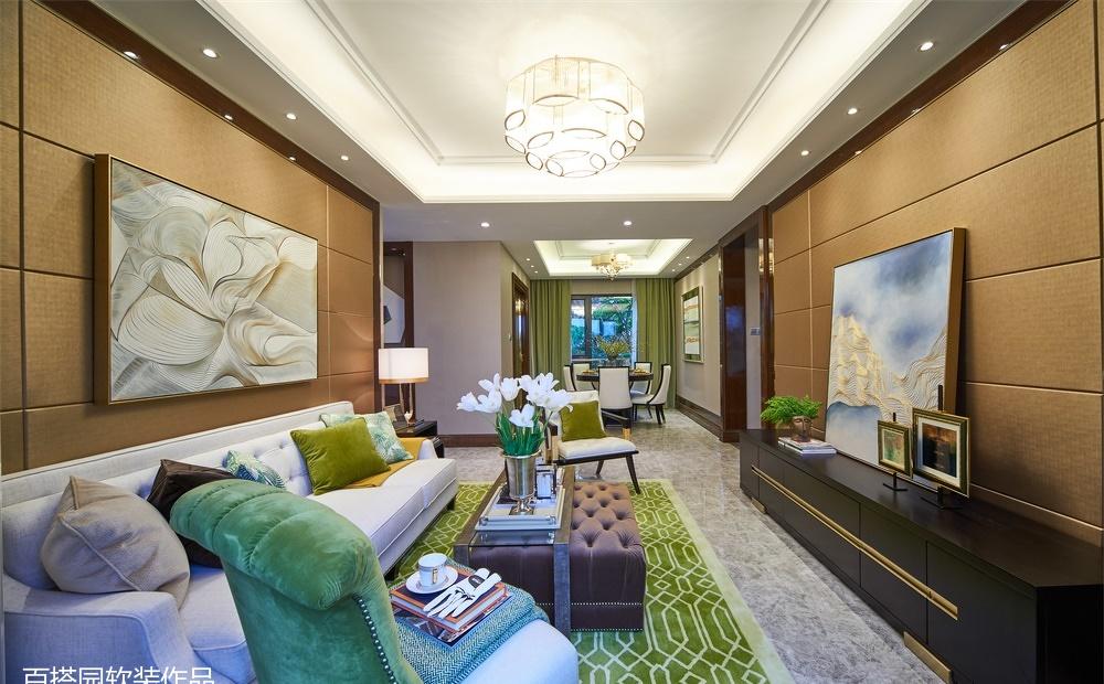 百搭园装饰丨样板间丨惠阳恒大棕榈岛G- A户样板房：静谧舒适-0