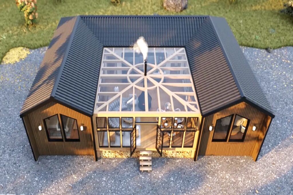 现代集装箱房屋与自然交织的生活  潮流房屋设计-0