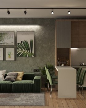 46·5平单身青年一居室公寓室内设计