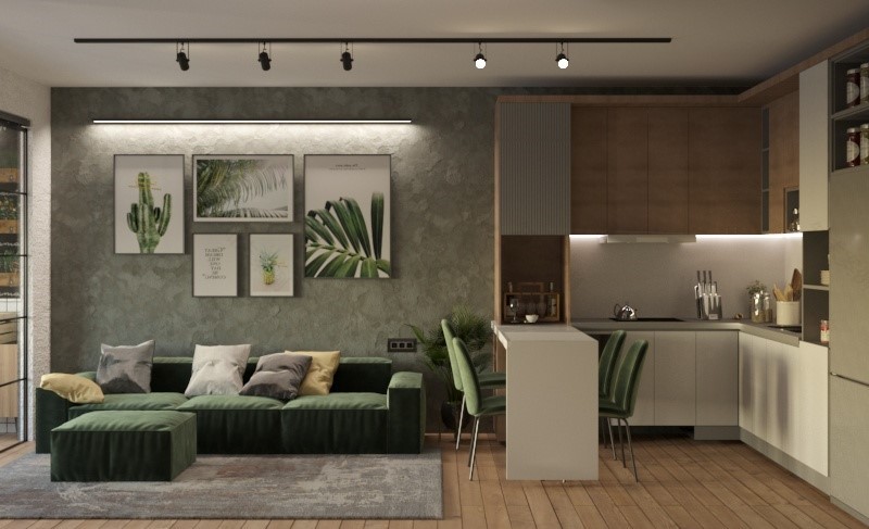 46·5平单身青年一居室公寓室内设计-3