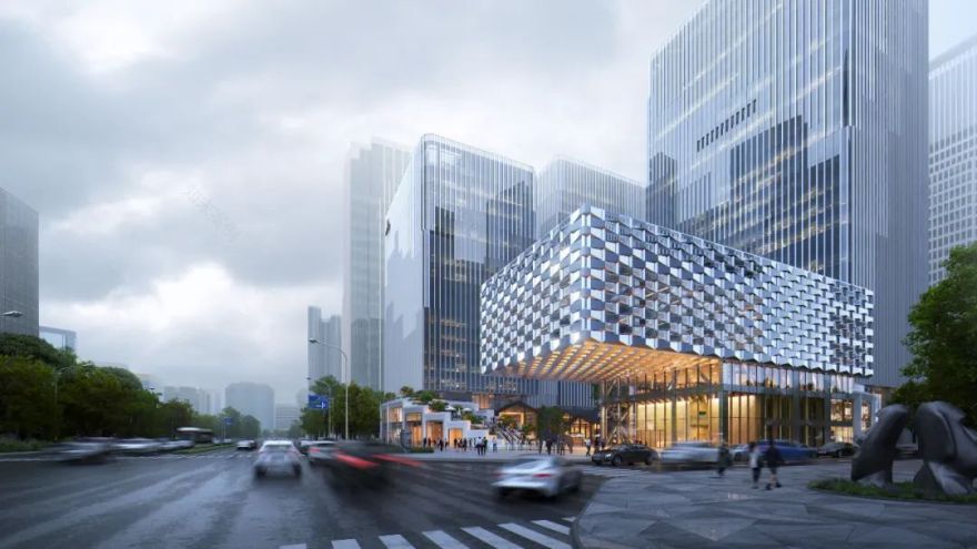 MVRDV 成都交子公园金融总部产业园动工,CBD内打造活力商业村落-15