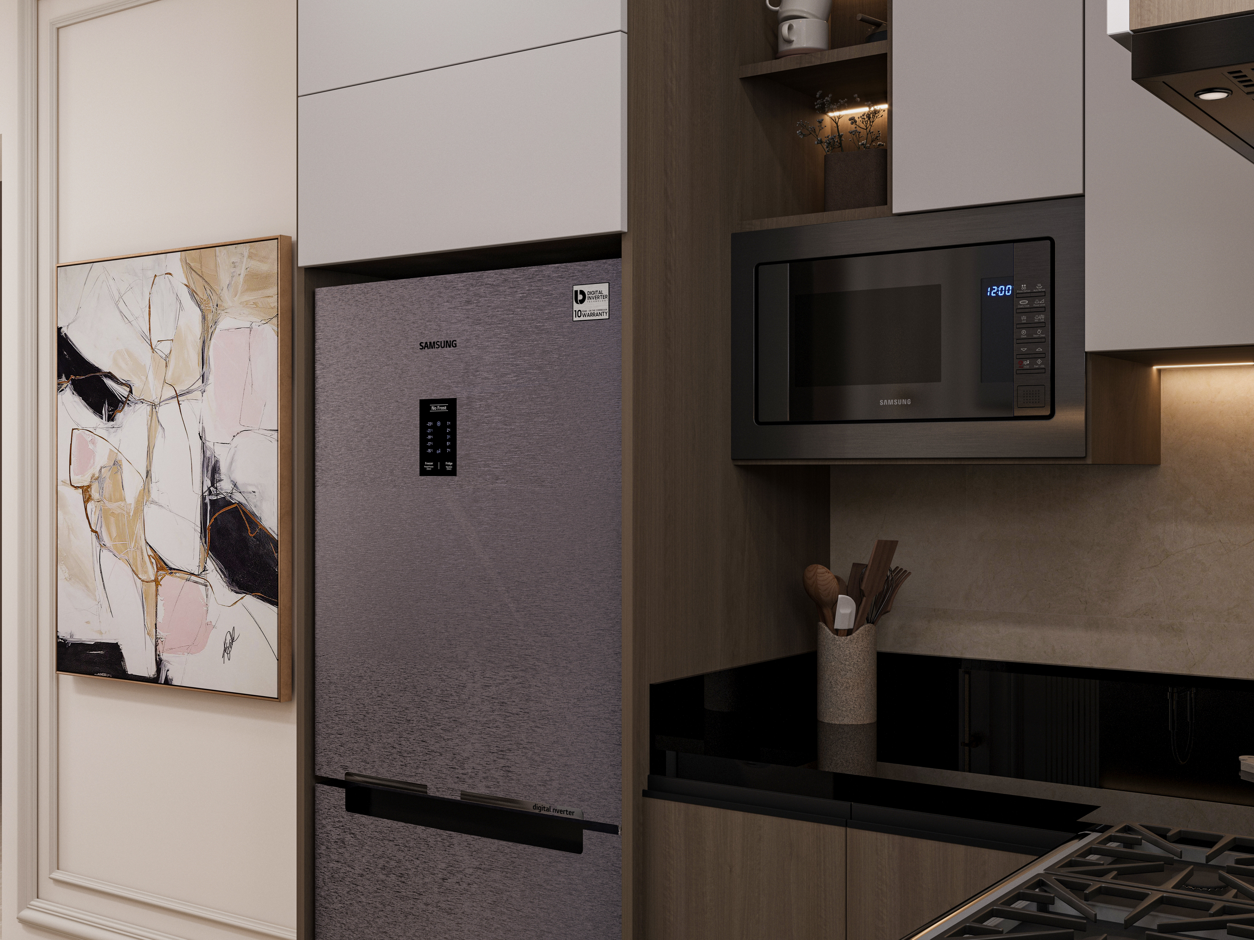 带开放式厨房的接待区丨Arcade interior design-12