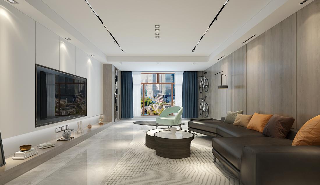 恒盛豪庭 130㎡极简轻辅设计-4