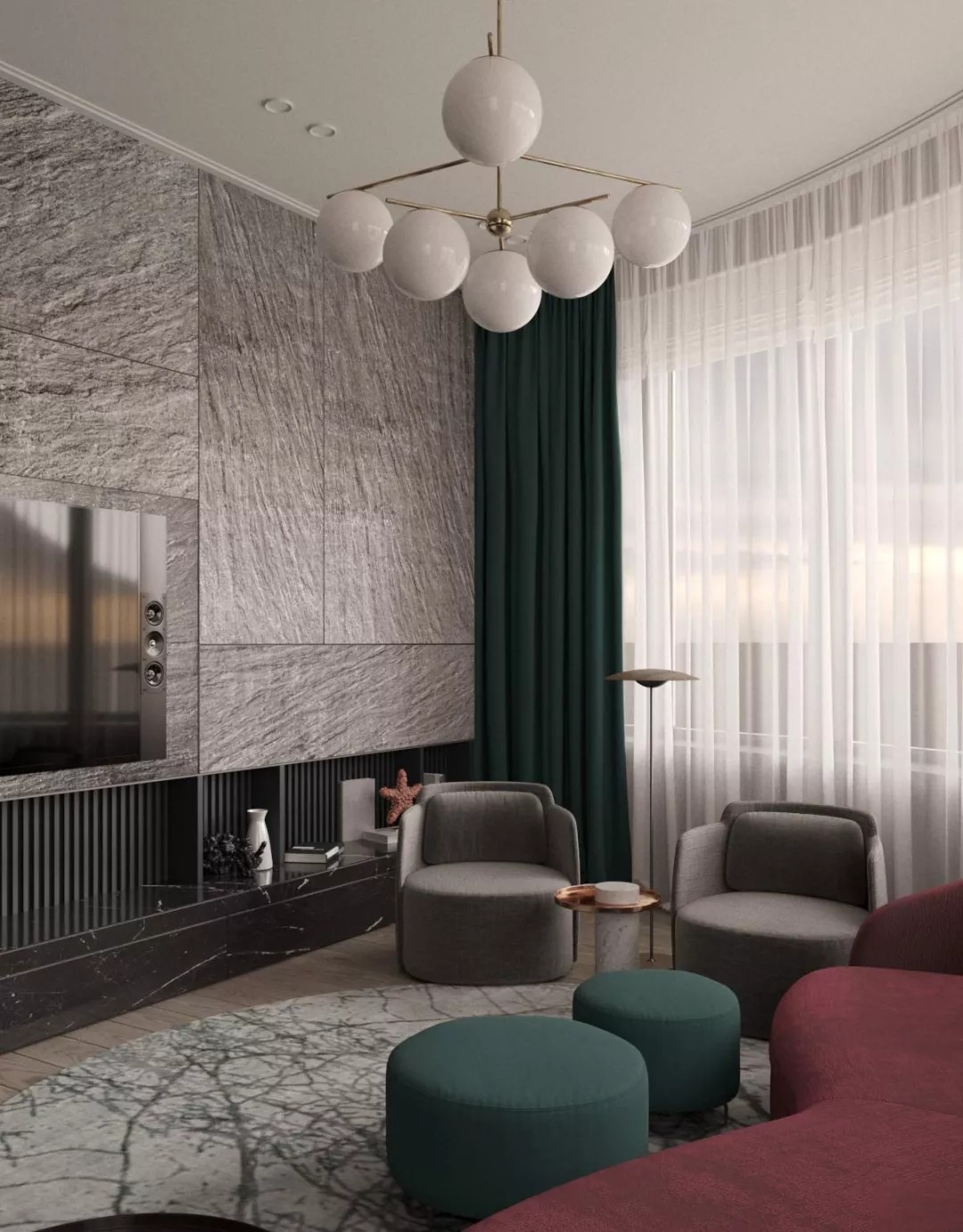 白俄罗斯 Zrobym 建筑事务所 272㎡现代轻奢公寓设计-20