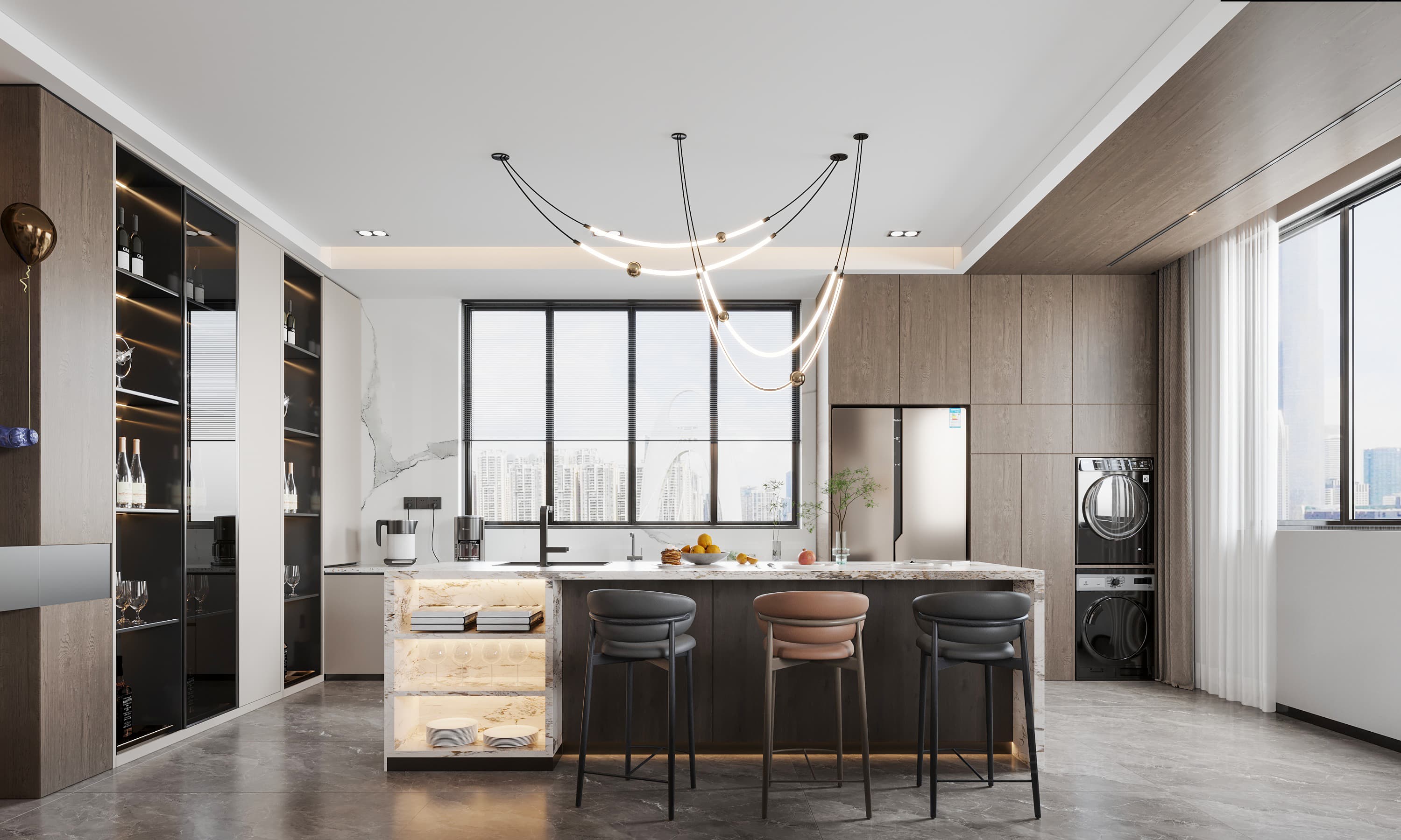 现代别墅2层效果案例-1