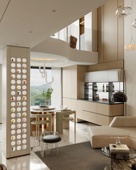 现代挑空别墅 别墅