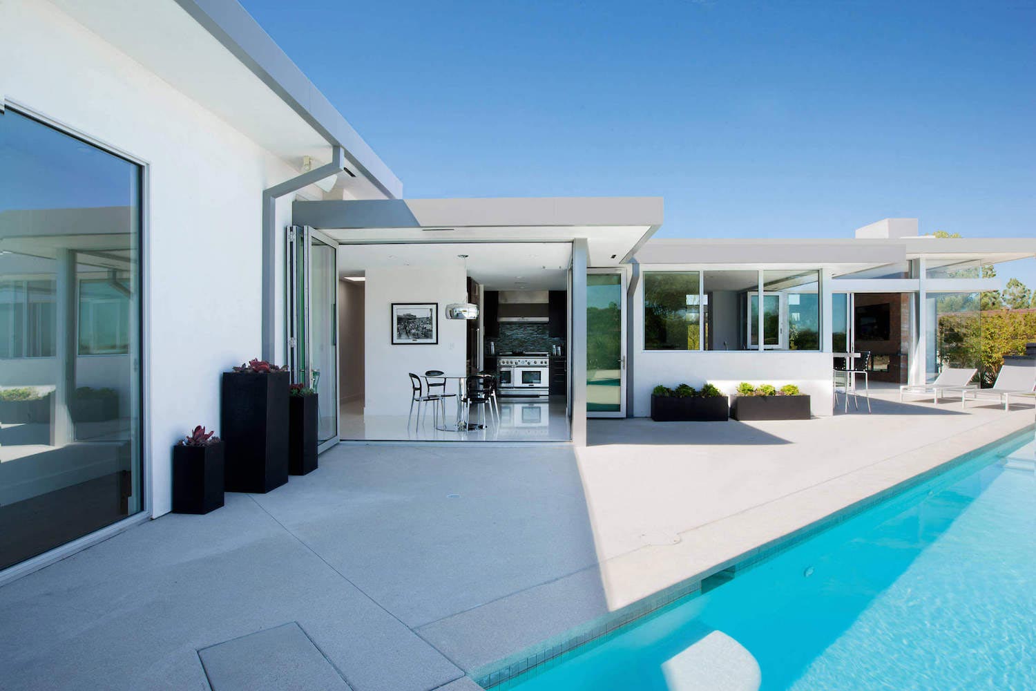 加州恩西诺山现代住宅，180 度圣费尔南多河谷盆地景观-15