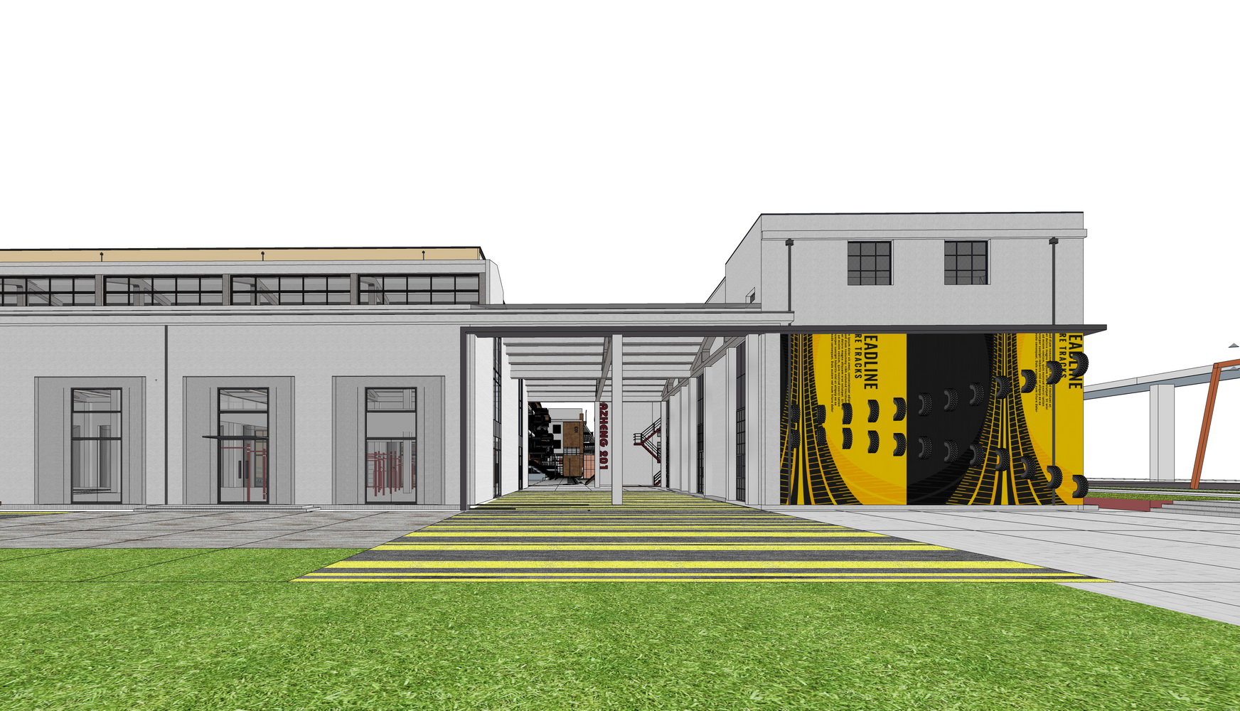 厂房改造SU模型-5