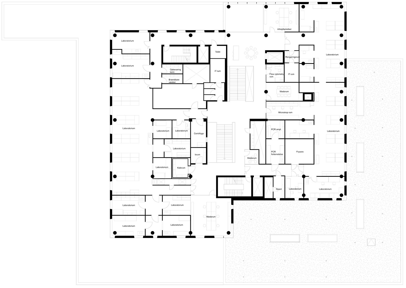 丹麦 Bispedjerg 医院实验室和后勤楼丨Mikkelsen Architects-67