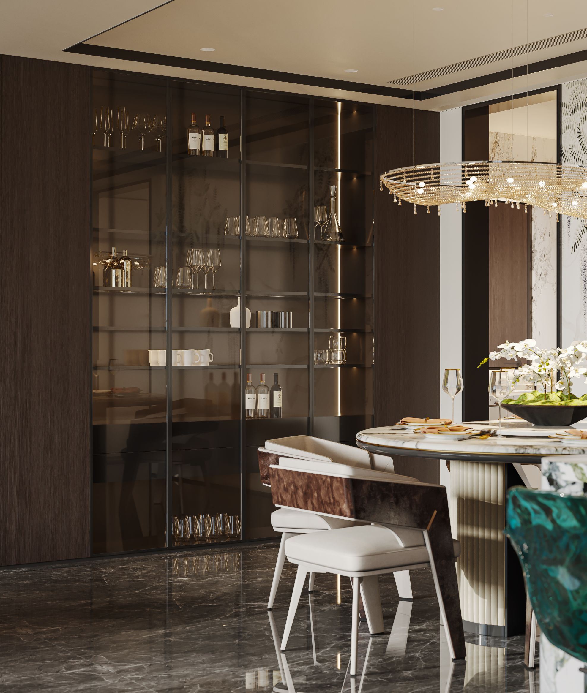 现代轻奢|客餐厅效果图-6