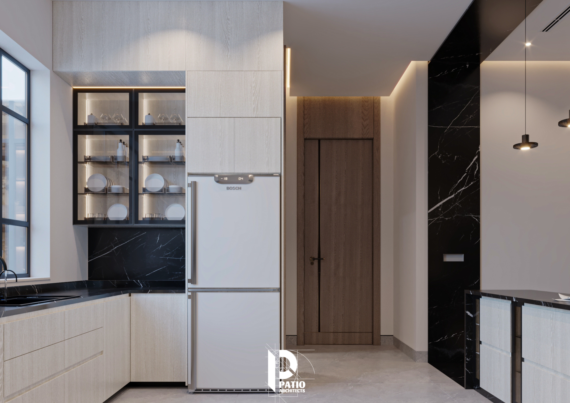 现代起居,餐厅与厨房室内设计丨沙特阿拉伯利雅得丨Patio Architects L.L.C-12