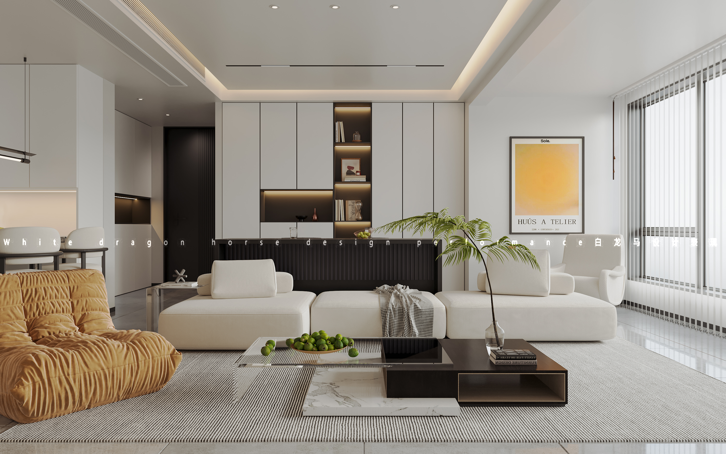 现代客餐厅·白龙马效果图-7