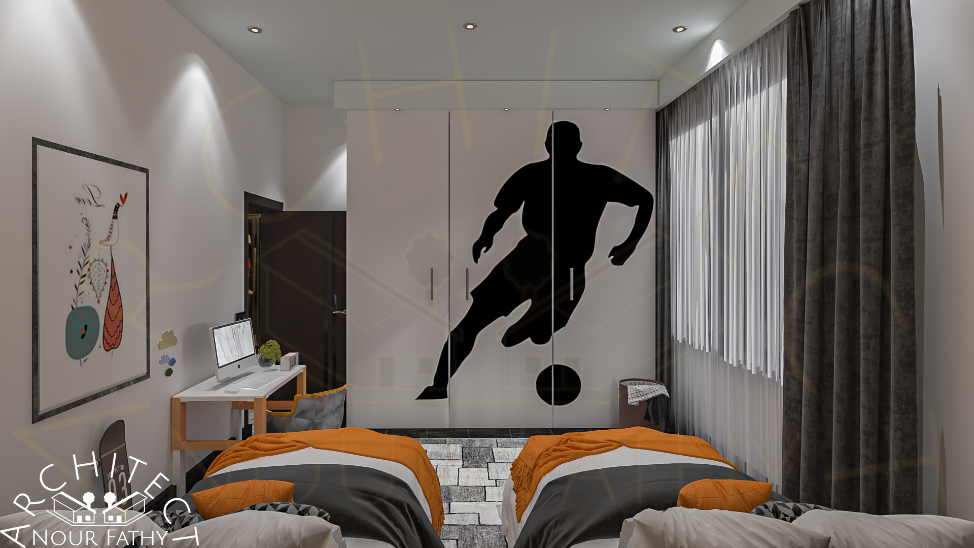 Modern Black Design for a Flat in EGYPT-29