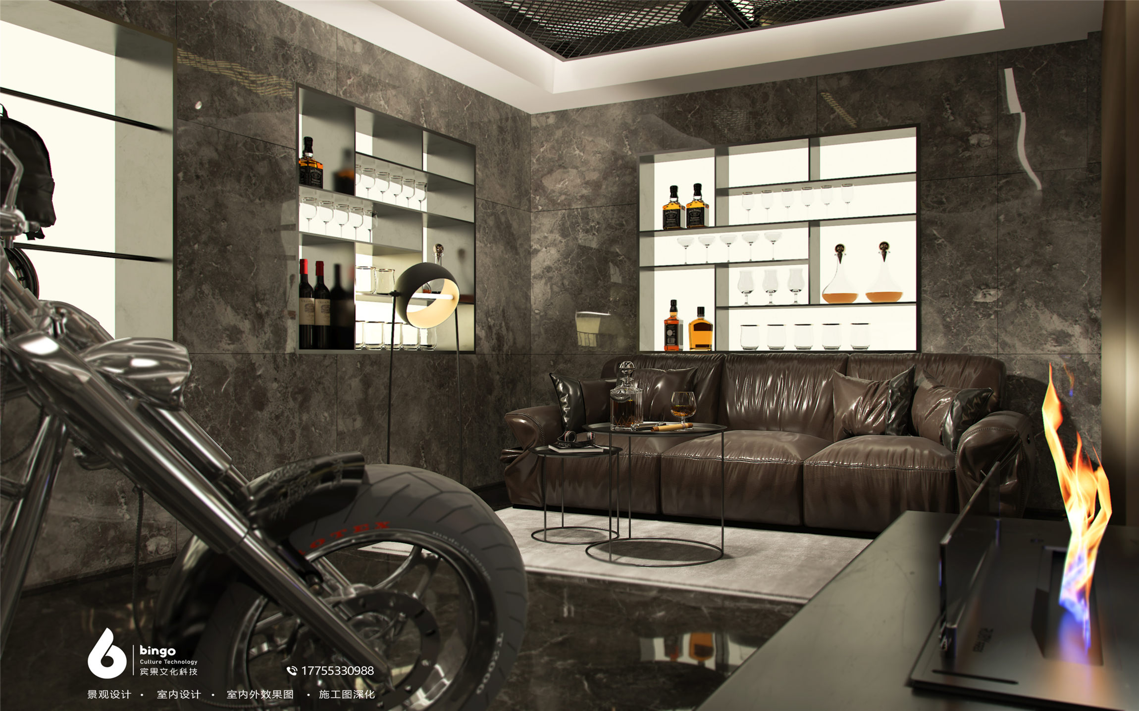 西安现代轻奢别墅设计 | 轻奢风格与金属材质的完美融合-7