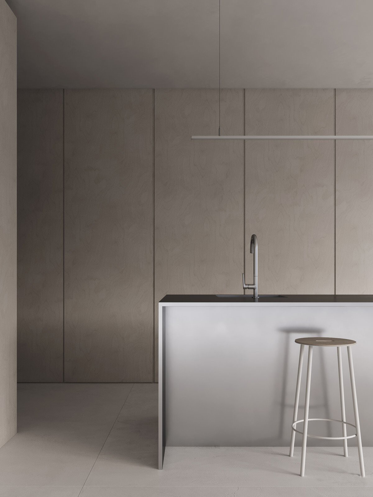 158㎡极简风住宅设计 满满的高级感-5