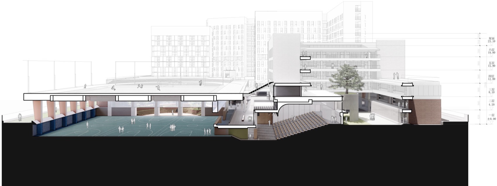 福海中学:高密度立体校园丨中国深圳丨王维仁建筑设计研究室有限公司-118