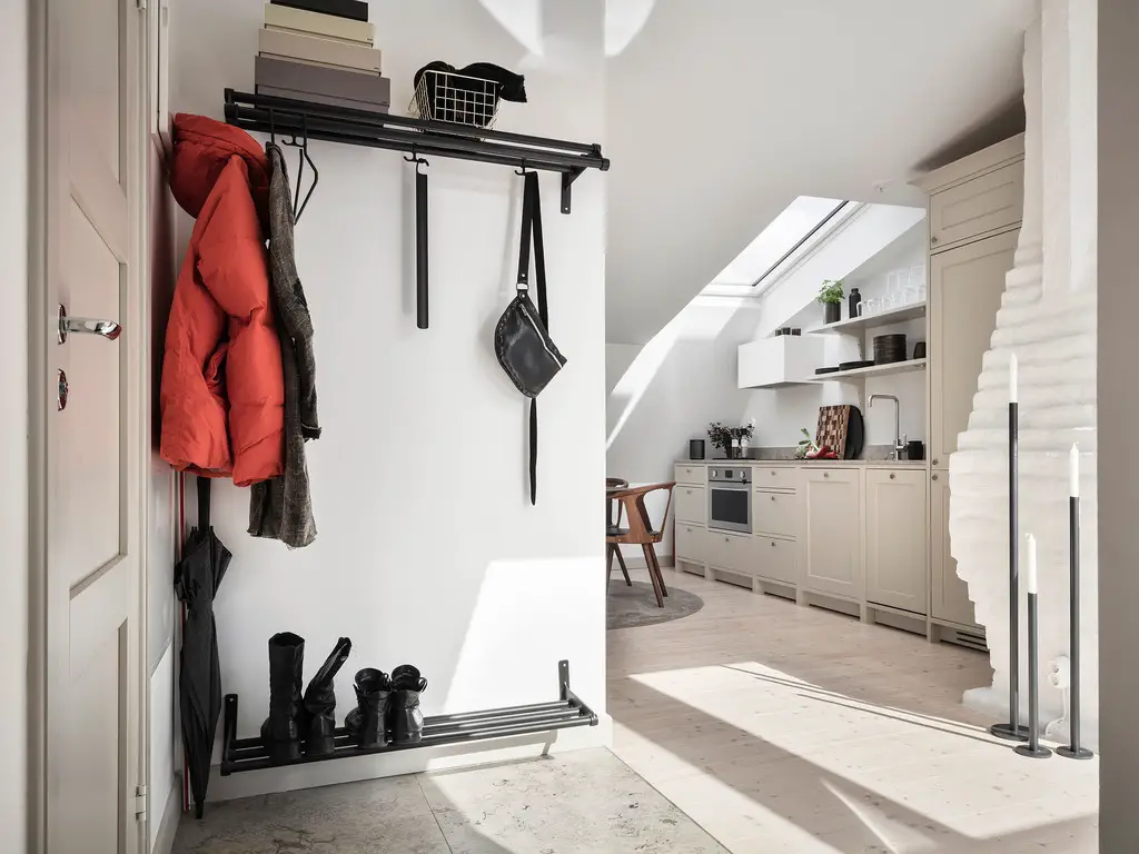 瑞典顶楼 34m2 明亮一居室,空间利用与设计美感完美结合-17