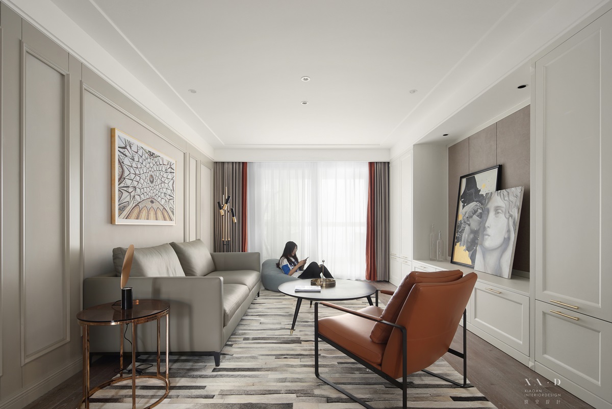 晓安设计 · 虞夏浅梦,融于质感的灰调美式-21