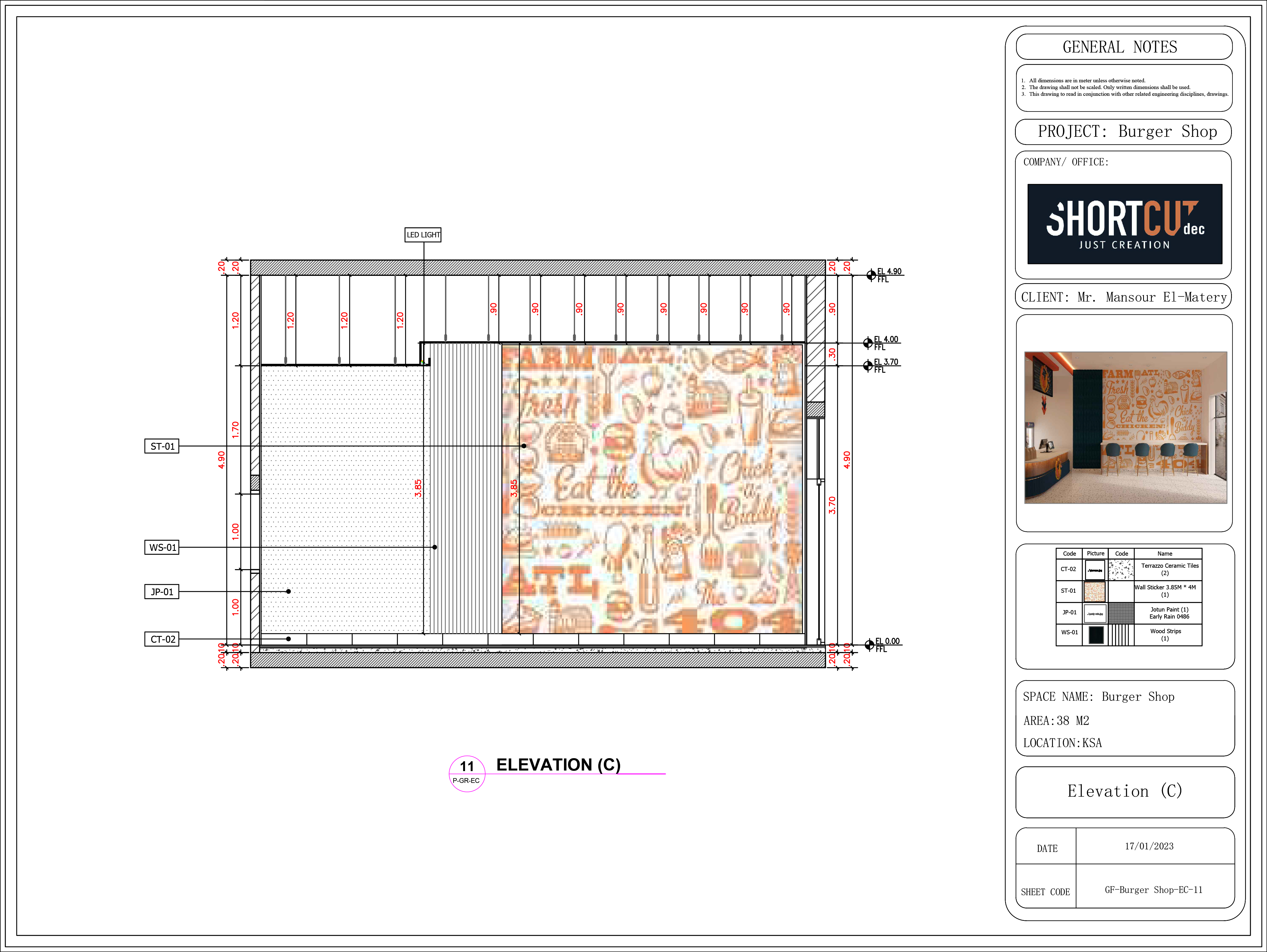 Burger Shop Design | Shop Drawings-6