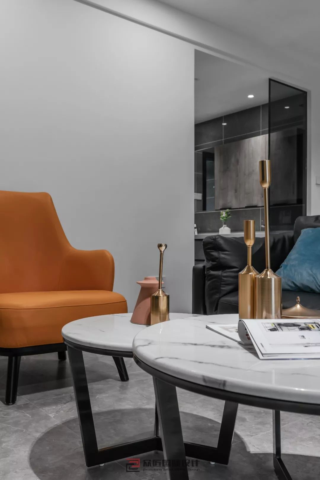 现代黑白灰格调的格林花园 120㎡设计-29