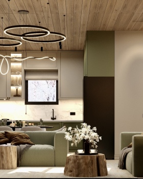 Дизайн интерьера дома из бруса, г. Дубна