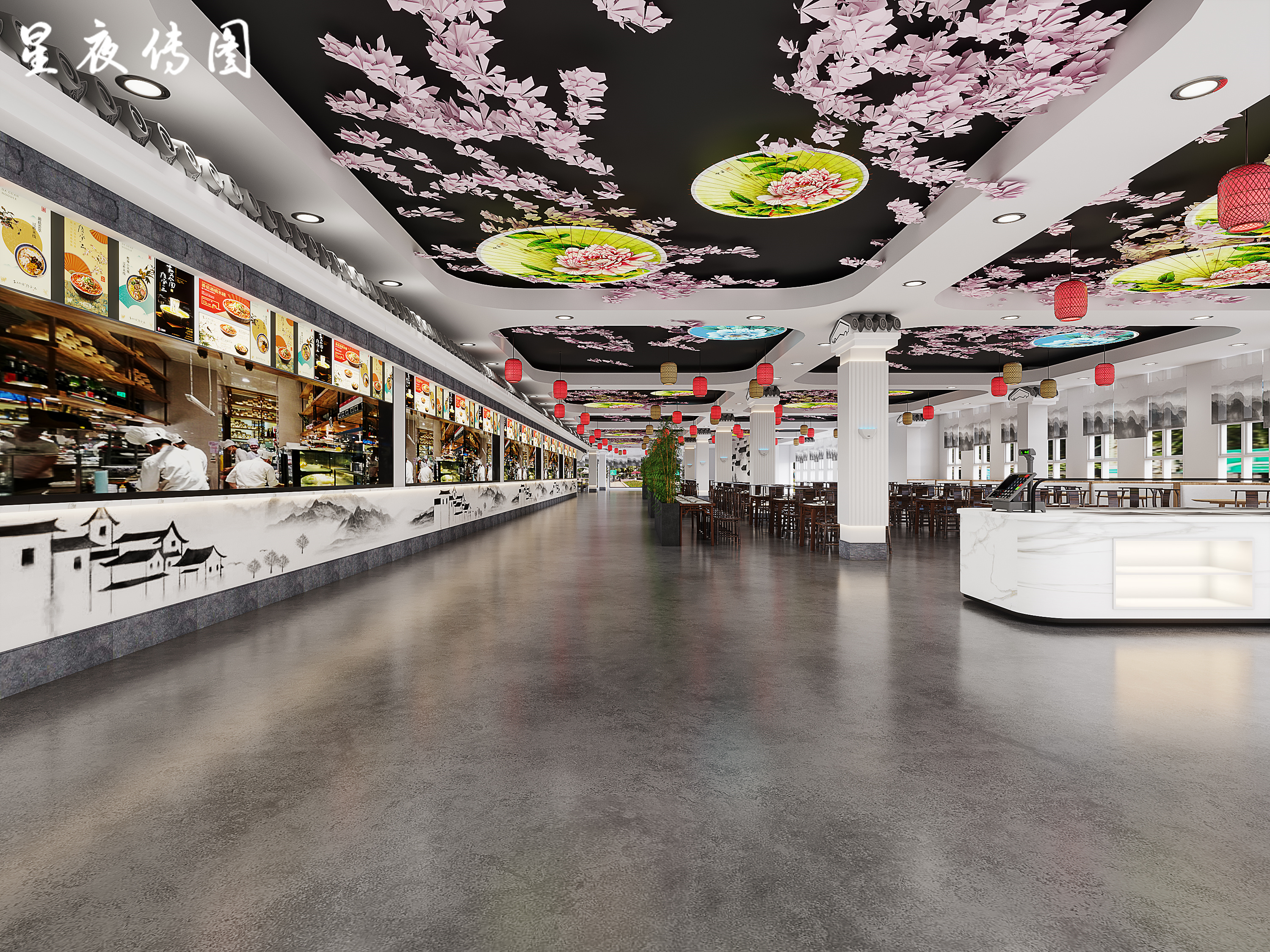 学校食堂室内设计-9