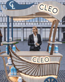 Cleo化妆品街头小贩推车设计