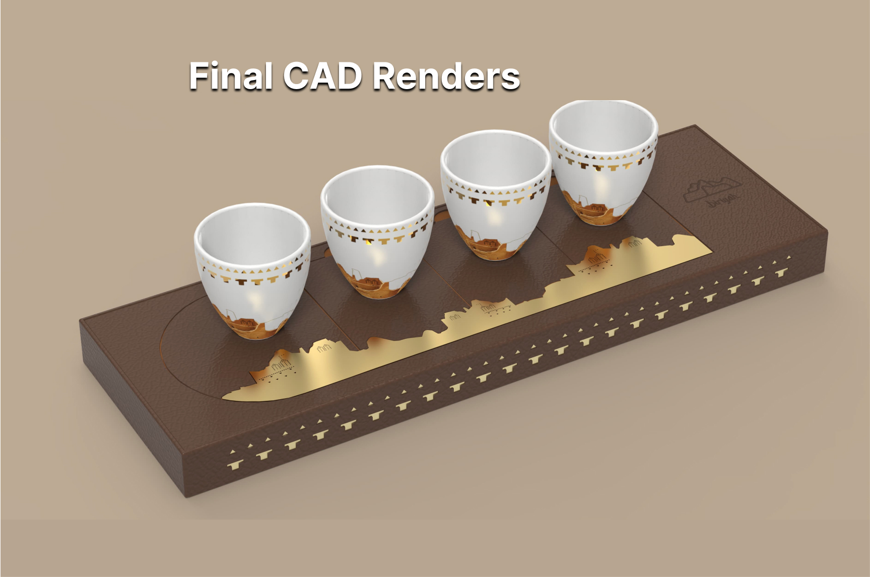 Arabic Qahwa Cup & Tray Set-36