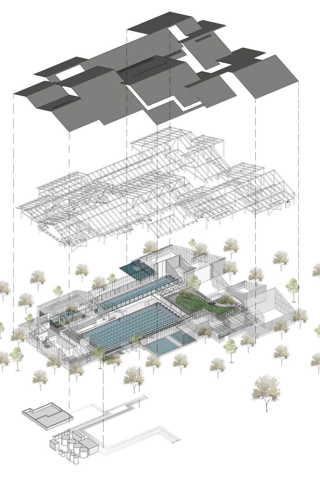 襄汾星原泳馆丨中国山西丨九七华夏KAI建筑工作室Atelier KAI Architects-57