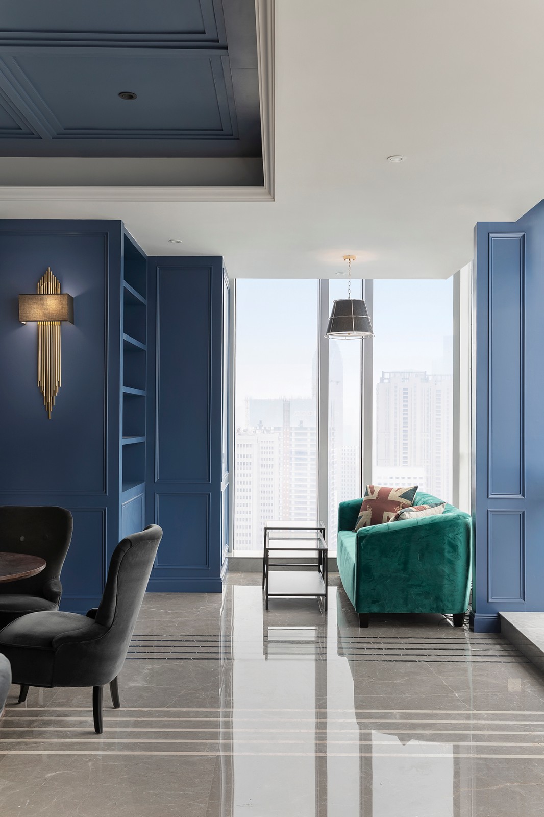 黄铜 复古蓝，营造现代精致空间  太合南方设计-27