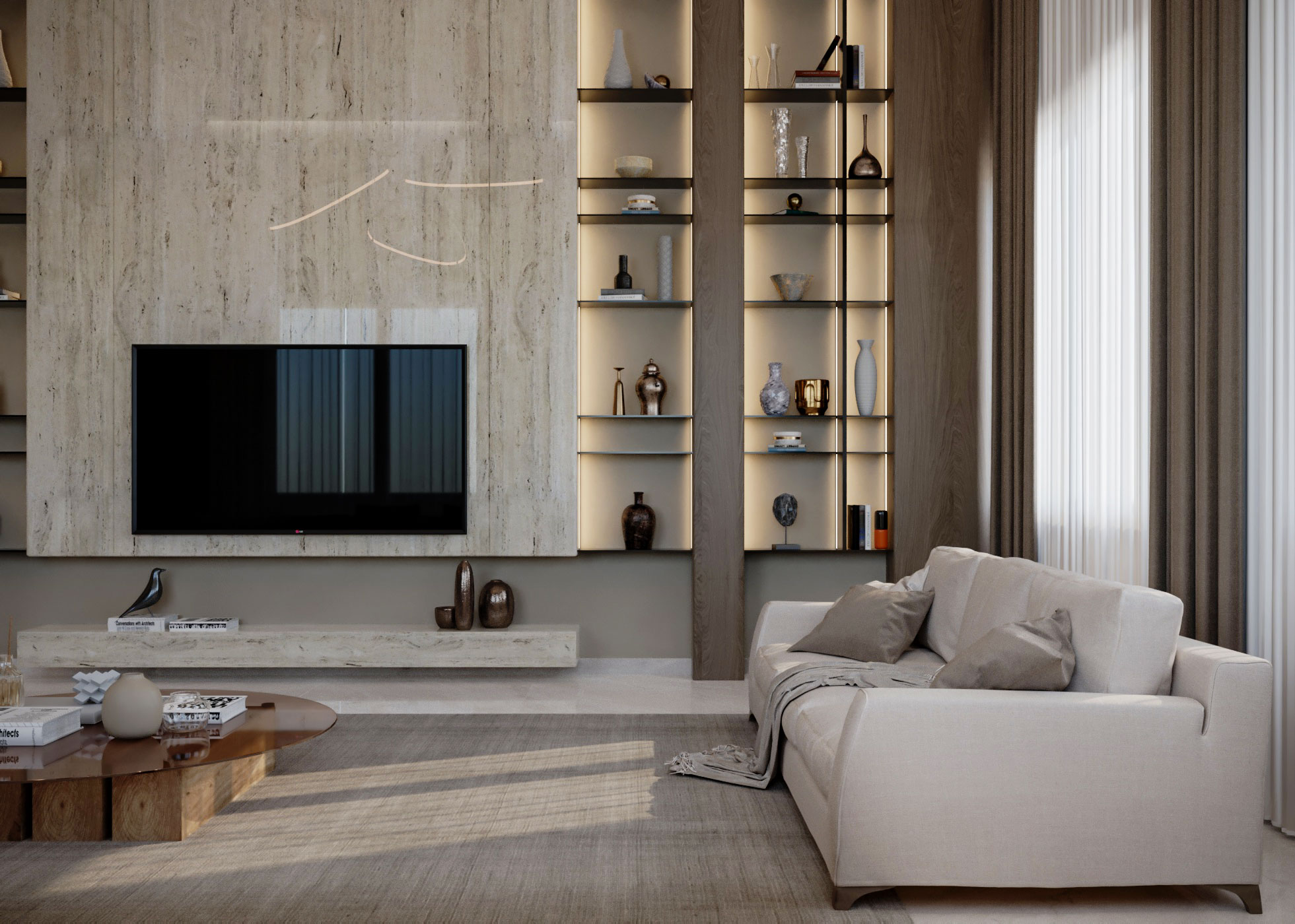 与用餐的侘寂风格一起生活丨Ghanem 设计工作室-3