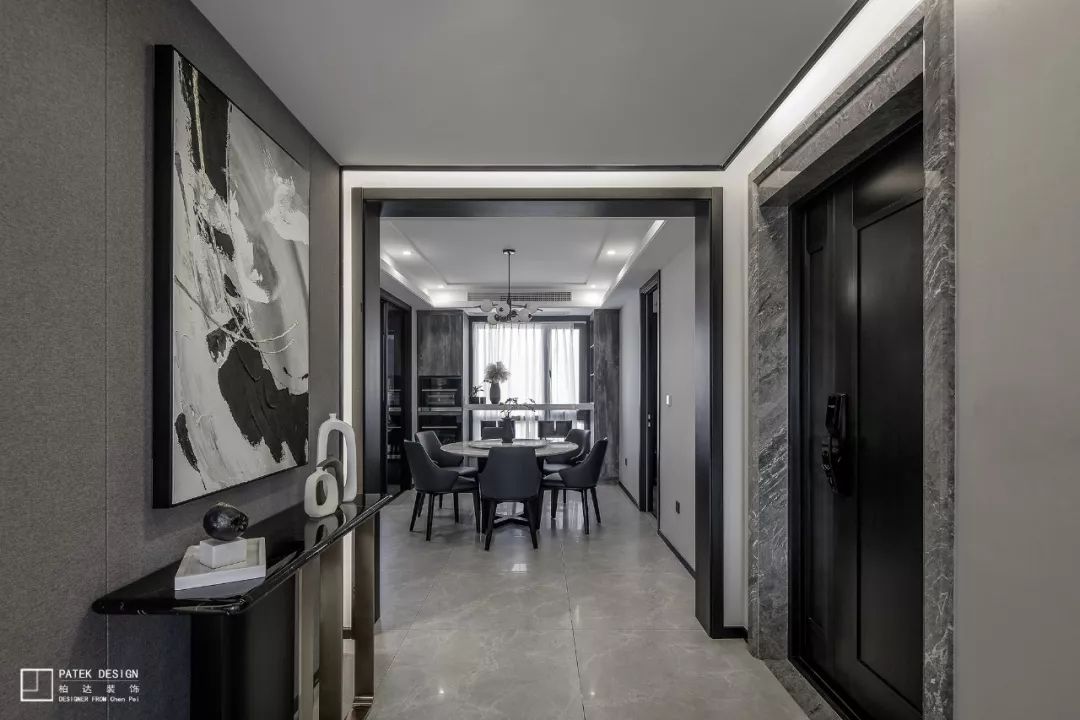 中央湖公馆 140㎡极简黑金家居,低调华丽尽收眼底-20