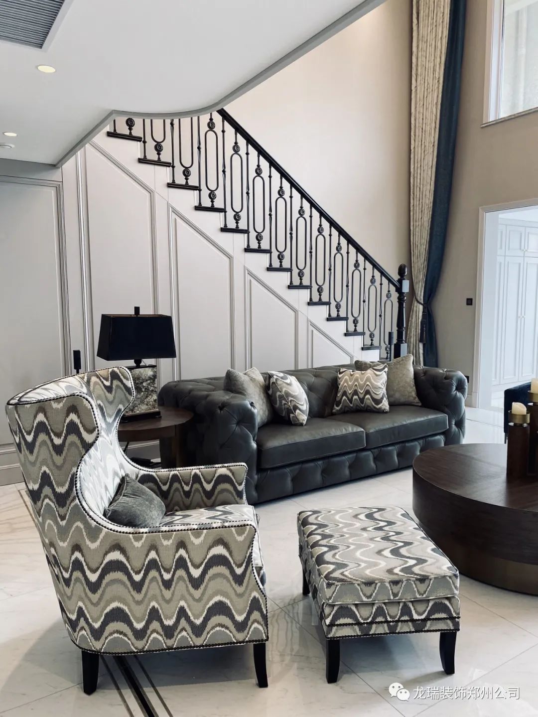 恒熙花园美式轻奢别墅丨郑州龙瑞装饰工程有限公司-28