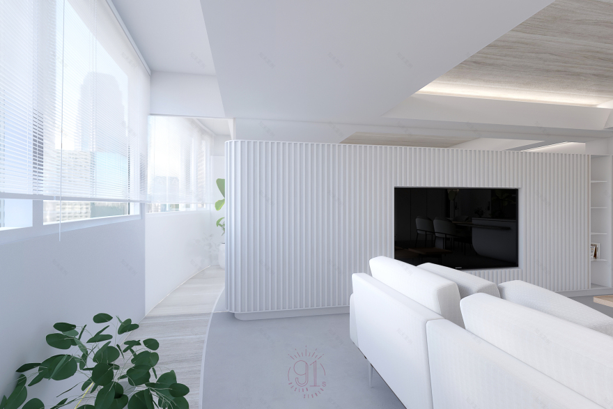 住宅空间3D渲染项目丨禾捷室内装修设计(Hj.Designer)-2