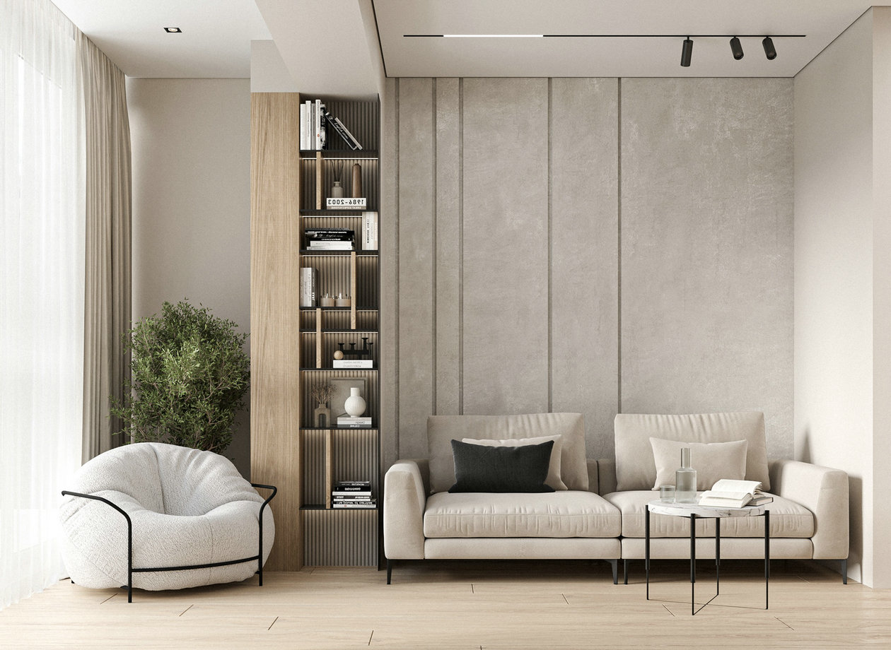 原木风小空间公寓设计-1