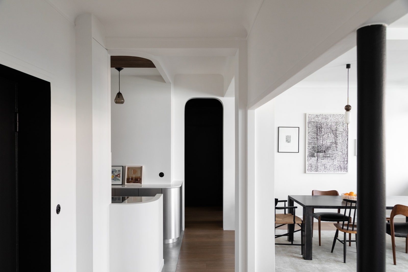 巴黎 1930 年代风格公寓 | 向海洋致敬的 Streamline Design-16