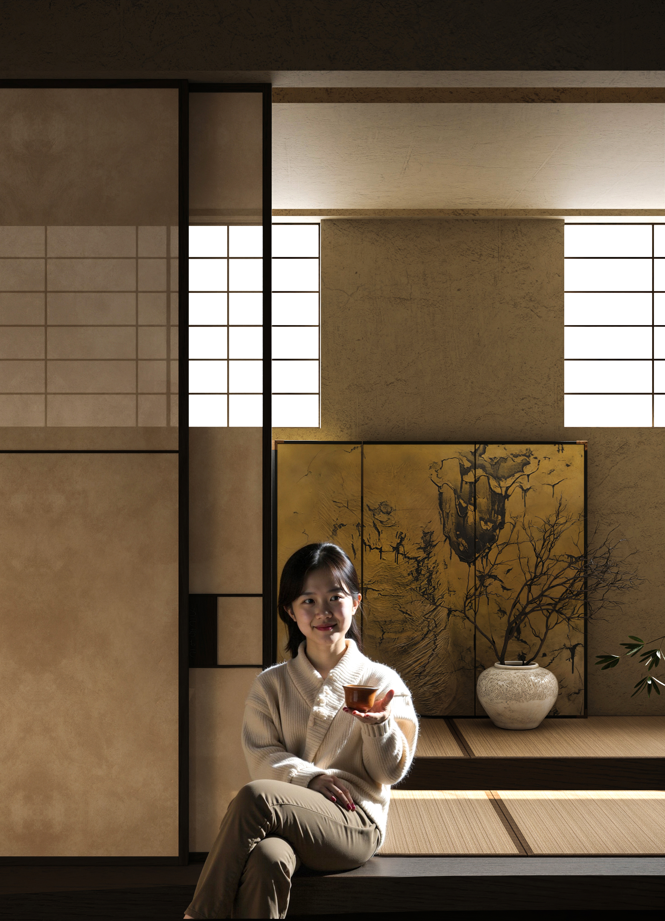 钢铁与桧木的对话空间设计-2