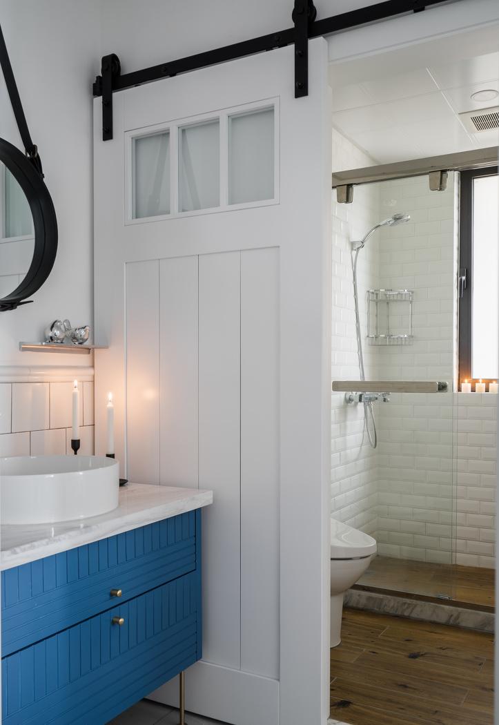 上海北欧风公寓设计,皇家代尔夫特蓝的 INS 风情-49