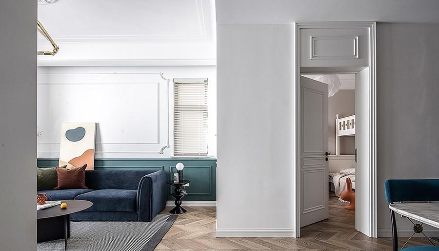 深白设计丨平层北欧风，一半骄阳一半幽蓝的冰雪季柔软时光-0