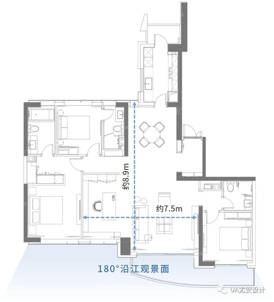 武汉BFC复星外滩中心·御江廷云轩丨中国武汉丨KPF建筑设计事务所,UA尤安设计-62