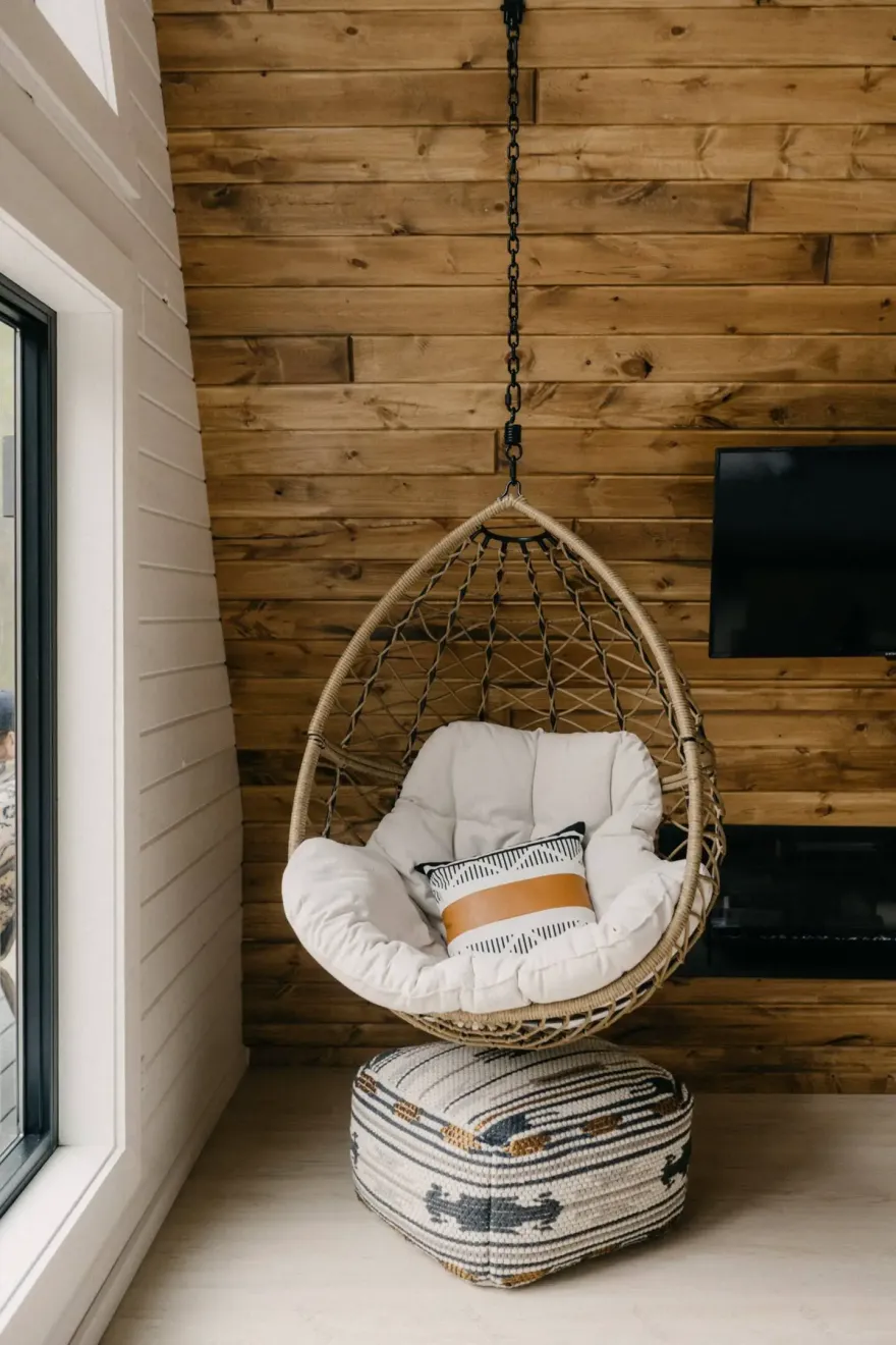 绿色主题 A 框架木屋,体验自然之美-7