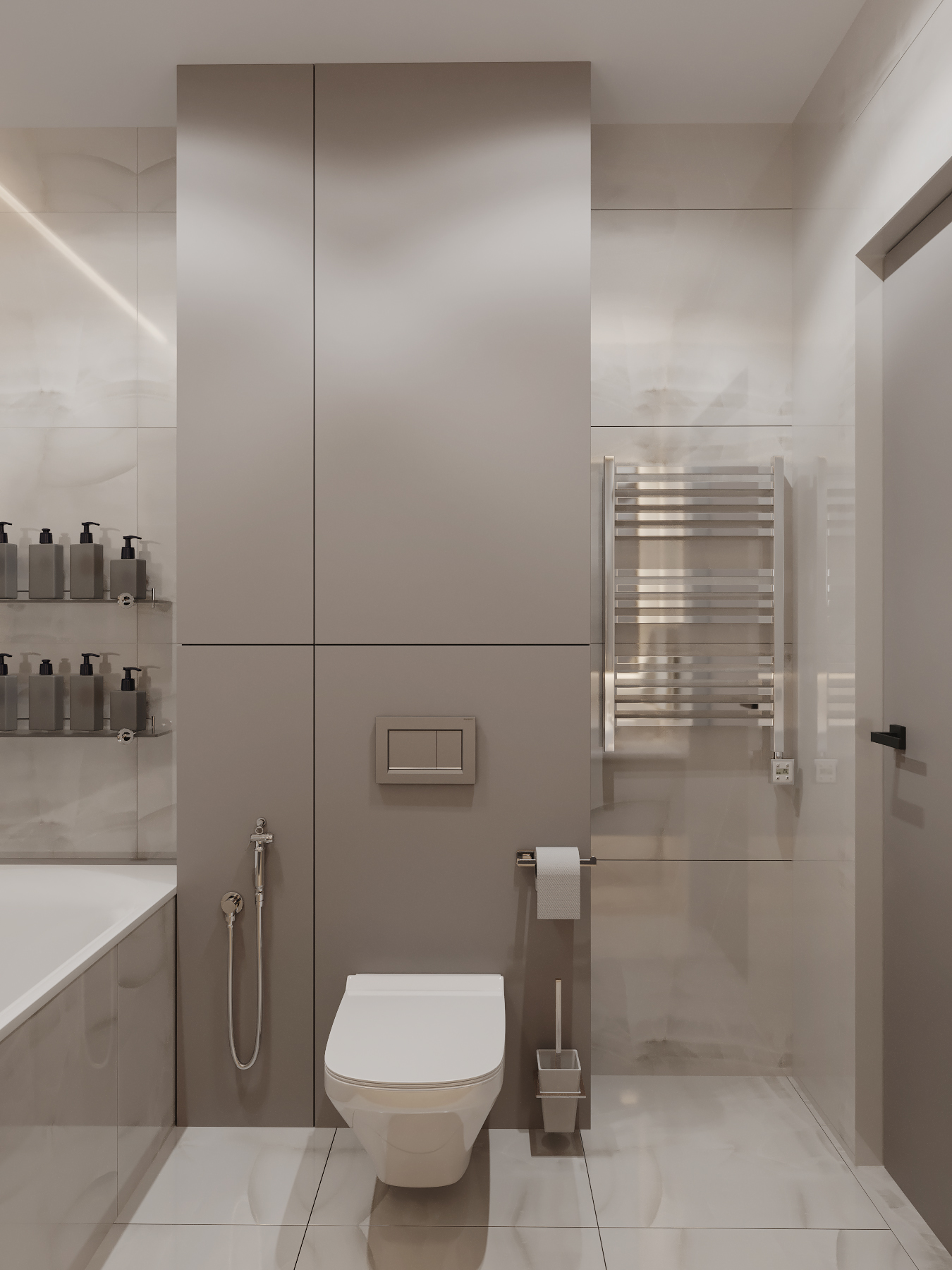 Design of a modern apartment with classic elements.-13