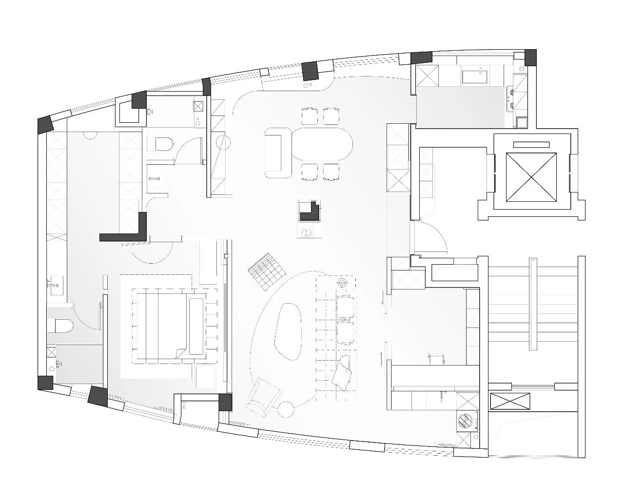 湖北独特潜水艇户型丨武汉咫尺空间设计-2