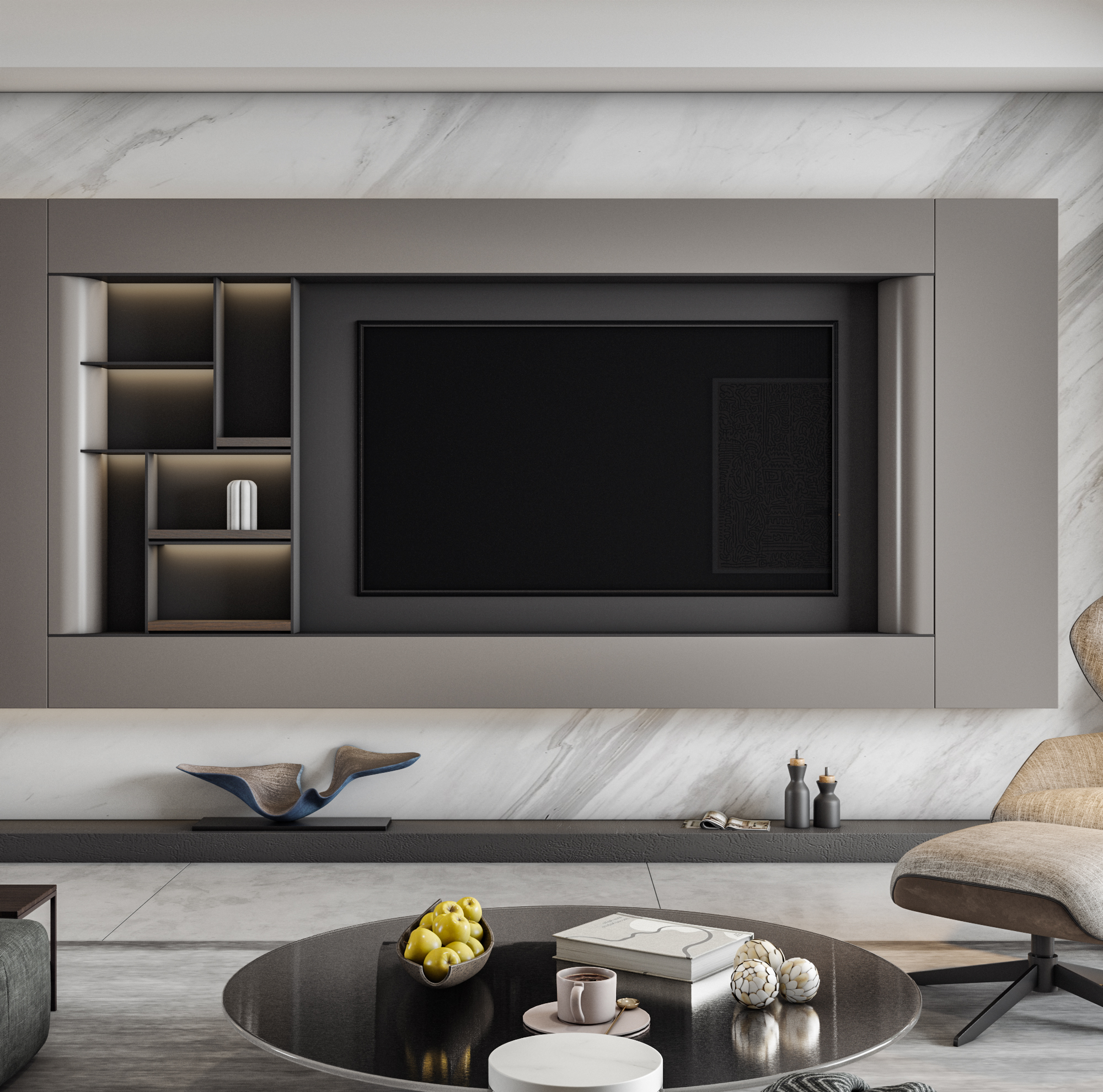 现代简约黑白风格装修-5