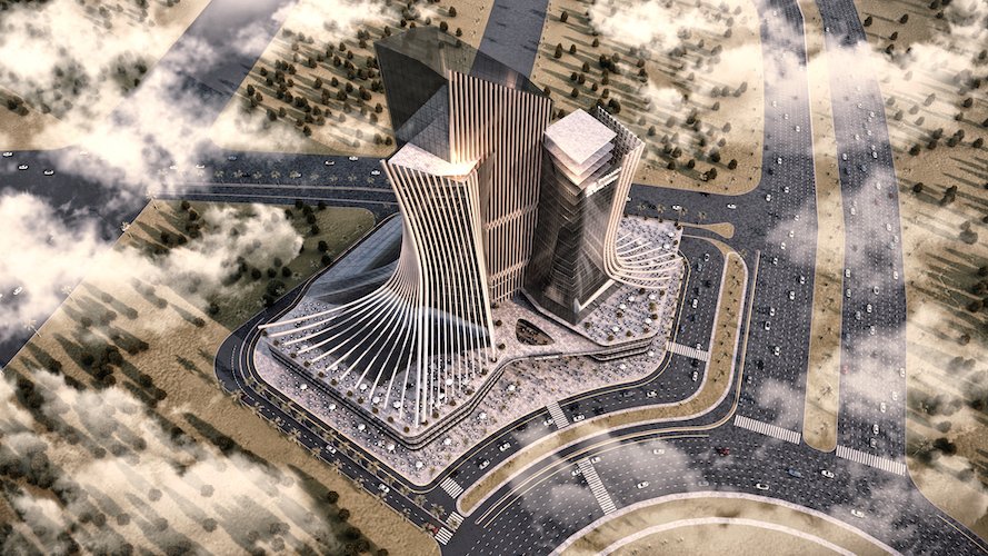 金字塔塔（注：Pyramids Tower这种表达可能不太符合常见的命名逻辑，Pyramids是金字塔的复数形式，Tower是塔，这样的组合可能是特定场所的名称，若有更明确的背景信息，翻译可能会更精准） 丨埃及-1